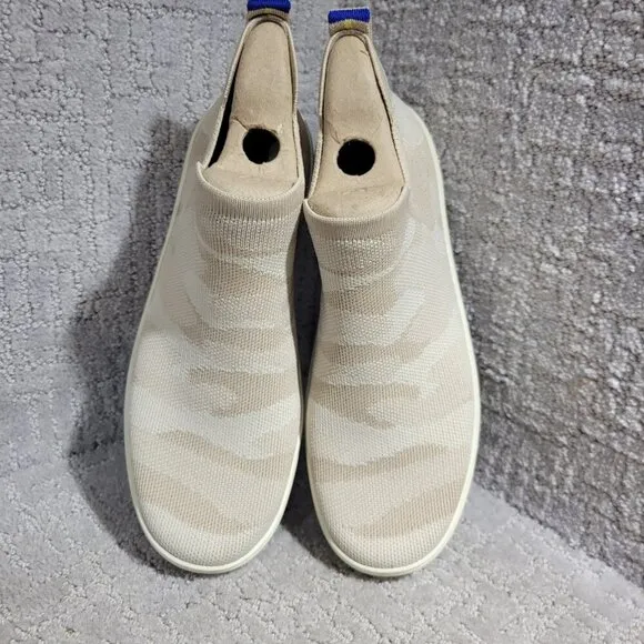 Rothys The Chelsea Women's Size 9 Beige Sand Camo Fabric High Top Sneaker Boots