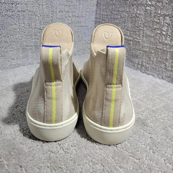 Rothys The Chelsea Women's Size 9 Beige Sand Camo Fabric High Top Sneaker Boots