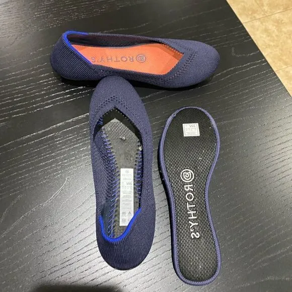 ROTHY’S The Flat Dark Blue Round Toe Flats