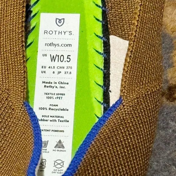 ROTHY'S The Flat Knit Upper Slip On Flats Size10.5 NWT