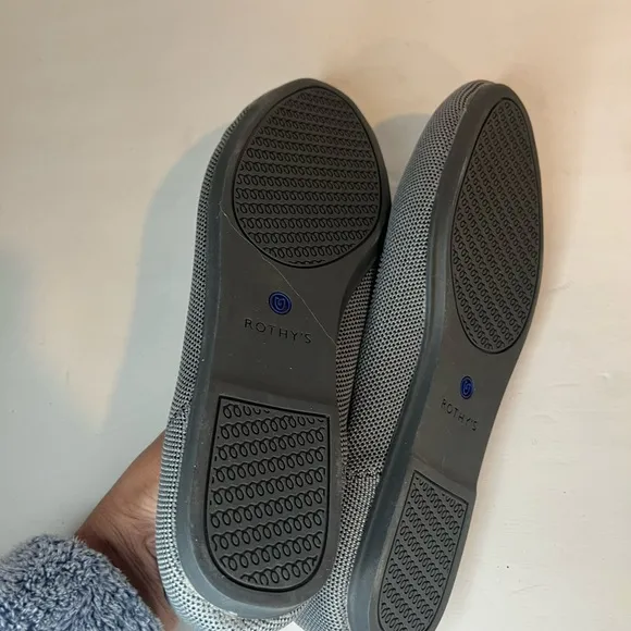 Rothy’s The Flat Round Toe Ballet Flat Classic Gray Size 8 NWOT