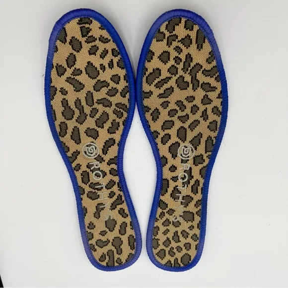 Rothys The Flat Round Toe Spotted Animal Leopard Cheetah Brown RETIRED Print 7.5