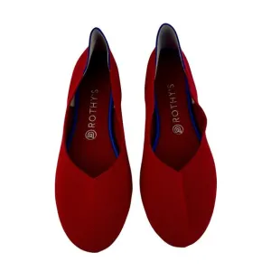 Rothy's The Flat Rounded Toe Fabric Ballet Flats Red US 10.5