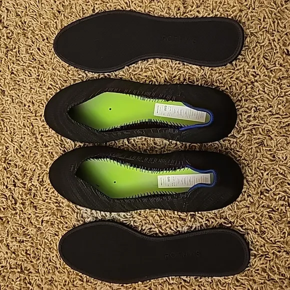 Rothy's The Flat Shoe Heathered Black Slip On Washable 9 Flats Round Toe Retired