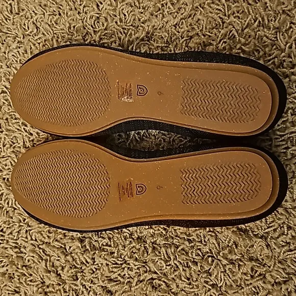 Rothy's The Flat Shoe Heathered Black Slip On Washable 9 Flats Round Toe Retired