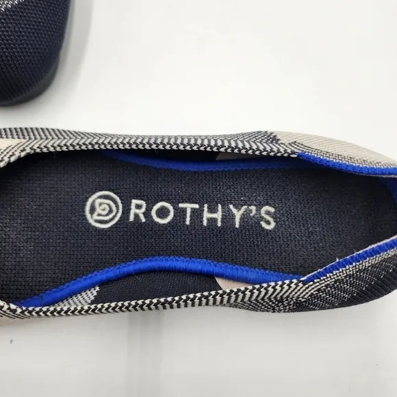 Rothys The Flat Womens Multi color cap toe confort flats Sz 6.5M