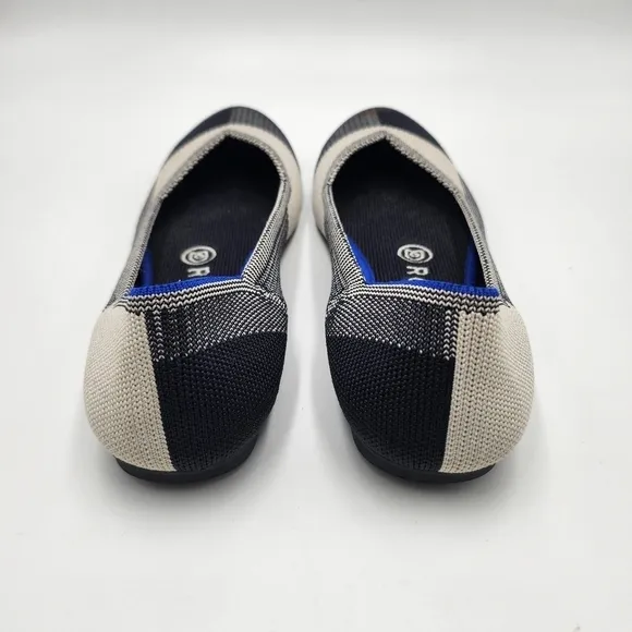Rothys The Flat Womens Multi color cap toe confort flats Sz 6.5M