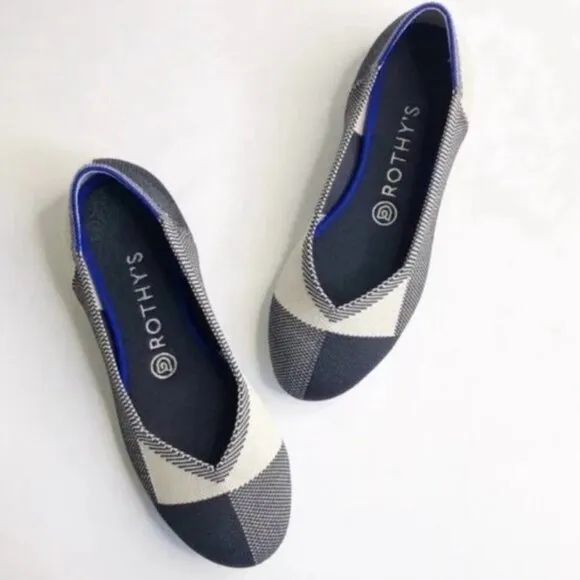 💕ROTHY'S💕 The Flats Cap Toe ~ Buffalo Plaid 11.5