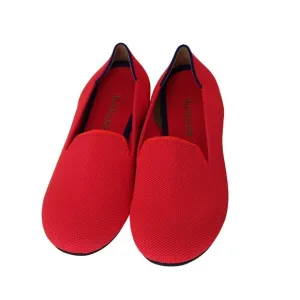 Rothys The Kids Loafer Knit Slip-On Flats Neon Pink Flamingo Girls Size 4