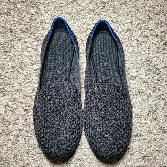 Rothy’s The Loafer Black Honeycomb Woven Loafers Women’s Size 9