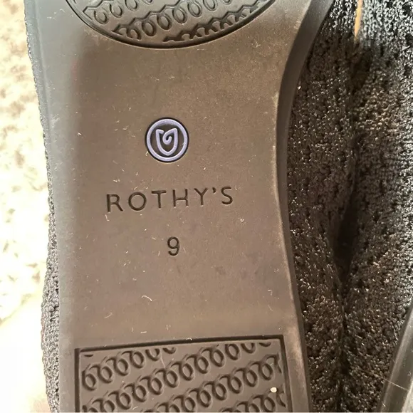 Rothy’s The Loafer Black Honeycomb Woven Loafers Women’s Size 9