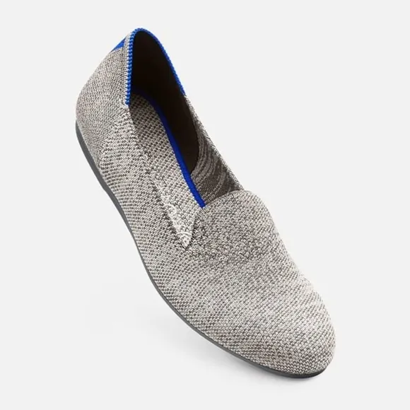 Rothy's The Loafer Heather Gray Slip On Round Almond Toe Flat Shoes Women's 6.5
