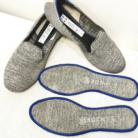 Rothy's The Loafer Heather Gray Slip On Round Almond Toe Flat Shoes Women's 6.5