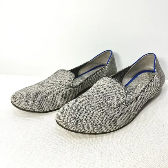 Rothy's The Loafer Heather Gray Slip On Round Almond Toe Flat Shoes Women's 6.5