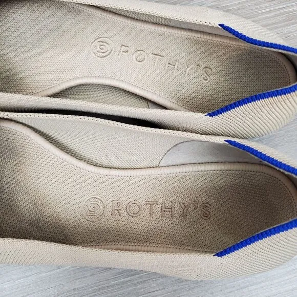 Rothy's The Point flats in Ecru, size 11