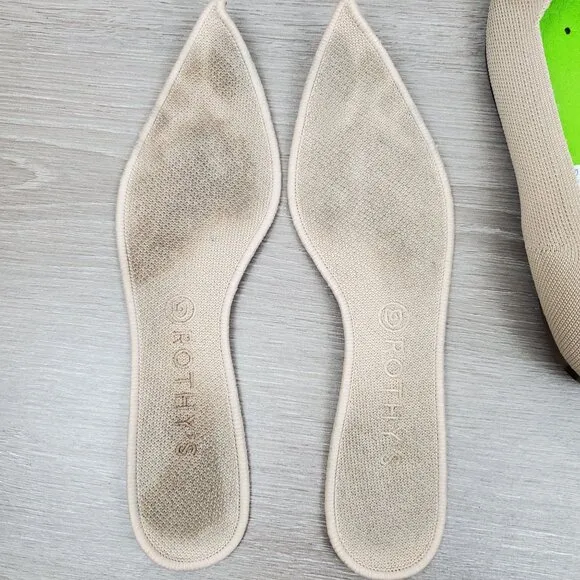 Rothy's The Point flats in Ecru, size 11