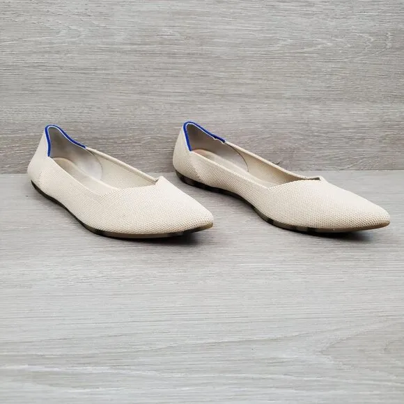 Rothy's The Point flats in Ecru, size 11