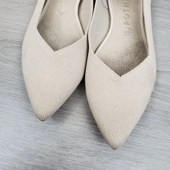 Rothy's The Point flats in Ecru, size 11