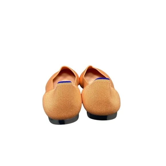 Rothy’s The Point Flats Shoes Size 9 Orange Saffron Pointed Toe Pull On Comfy