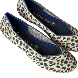 ROTHY'S The Point Leopard Slip On Animal Print Pointed Toe Flats Size 8