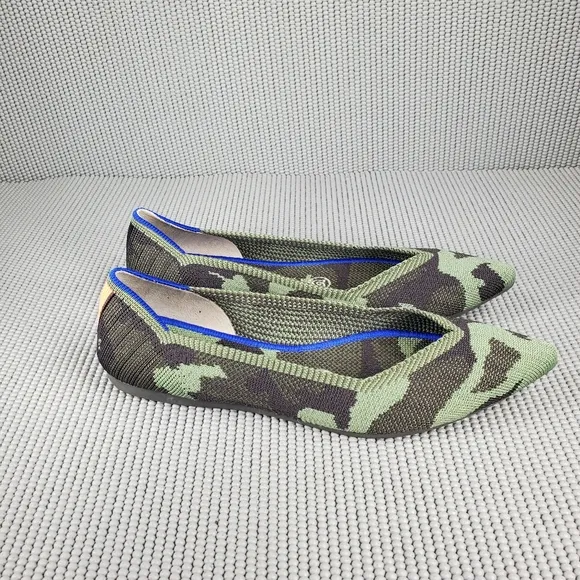 Rothy's The point olive green camo flats