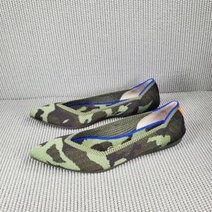Rothy's The point olive green camo flats