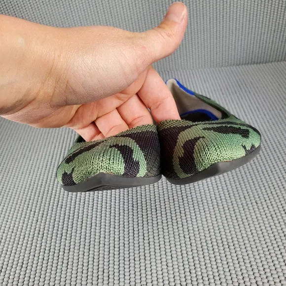 Rothy's The point olive green camo flats