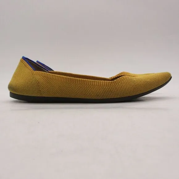 Rothy's 'The Point' Yellow Flats Size 8