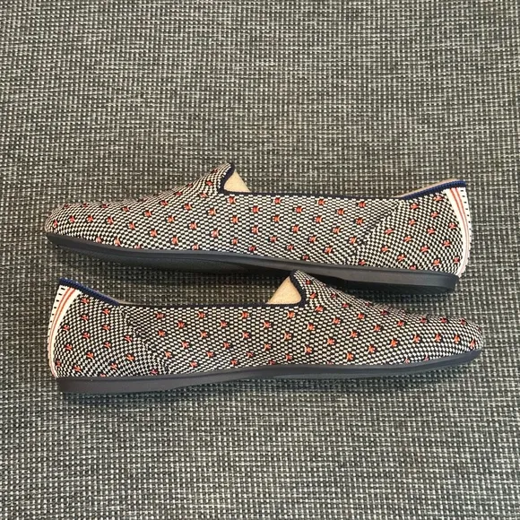 Rothy's Vibrant Blue and Orange Woven Flats