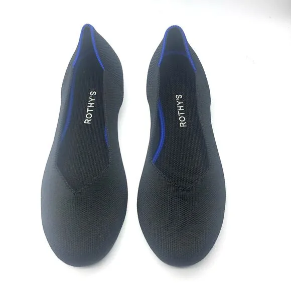Rothys Womens Round Toe Ballet Flats Black Size 9.5