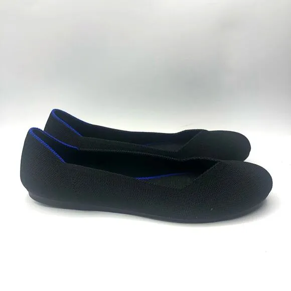 Rothys Womens Round Toe Ballet Flats Black Size 9.5