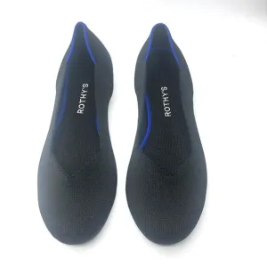 Rothys Womens Round Toe Ballet Flats Black Size 9.5