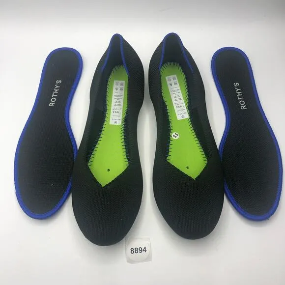 Rothys Womens Round Toe Ballet Flats Black Size 9.5