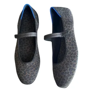 Rothy’s Women’s The Square Mary Jane Chocolate Spot Leopard Print Knit Flats 8.5