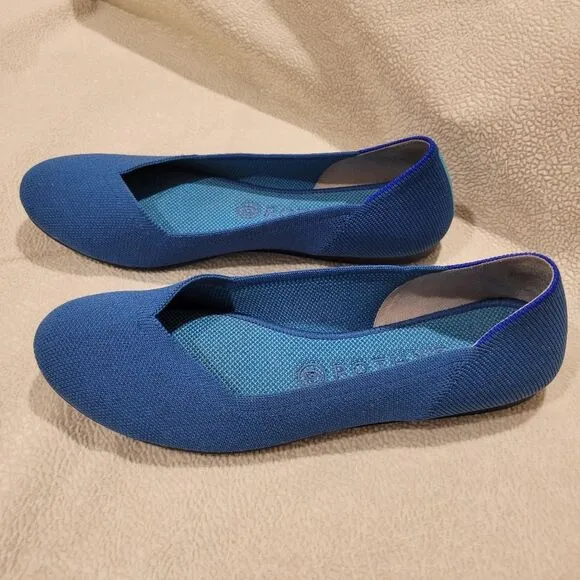 Rothy's Round Toe ballet flats, Topaz size 9
