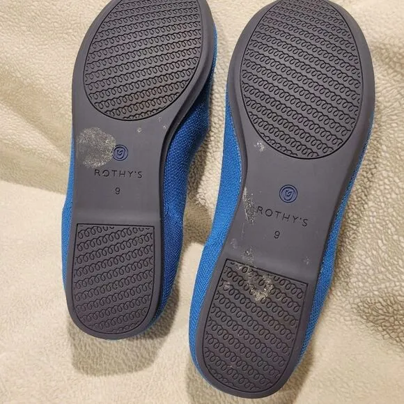 Rothy's Round Toe ballet flats, Topaz size 9