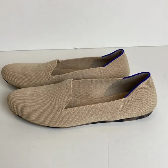 Rothy’s The Loafer Ecru Beige Flats Size 9 Neutral Casual Washable Preppy