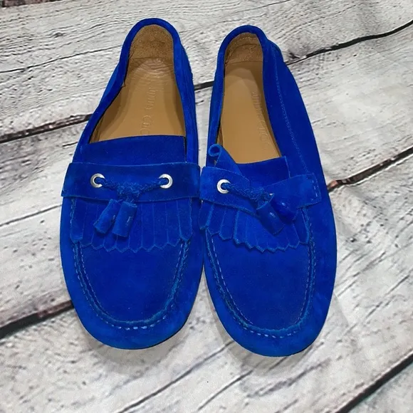 Royal Blue Jimmy Choo Suede 'Eaton' Driving Loafers