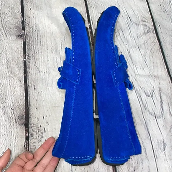 Royal Blue Jimmy Choo Suede 'Eaton' Driving Loafers