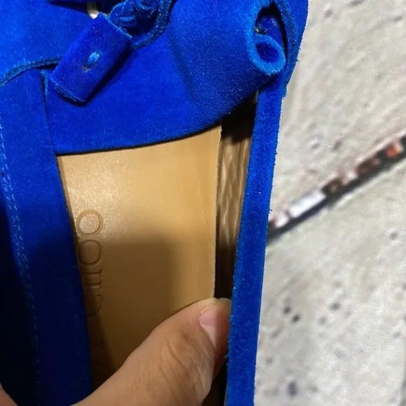 Royal Blue Jimmy Choo Suede 'Eaton' Driving Loafers