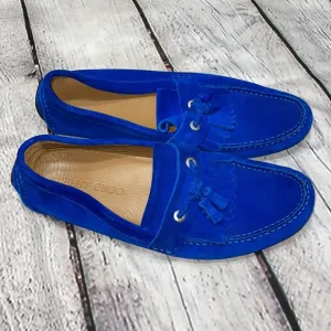 Royal Blue Jimmy Choo Suede 'Eaton' Driving Loafers