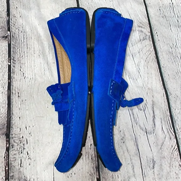 Royal Blue Jimmy Choo Suede 'Eaton' Driving Loafers