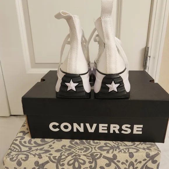Run Star Hike Canvas Platform W8  M6.5 White/Black/Gum NIB