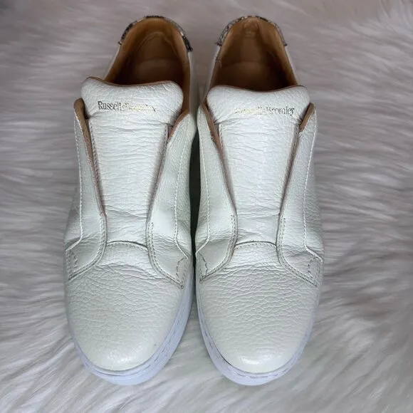 Russell &amp; Bromley Park Up FlatForm Laceless Leather Trainers Sneakers Size 39