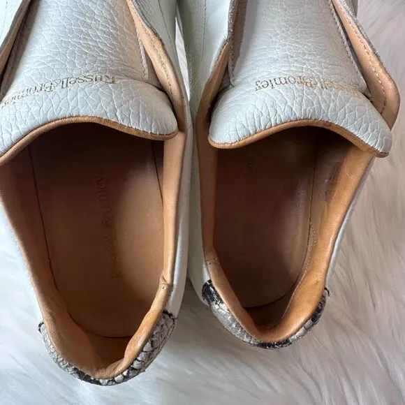 Russell &amp; Bromley Park Up FlatForm Laceless Leather Trainers Sneakers Size 39