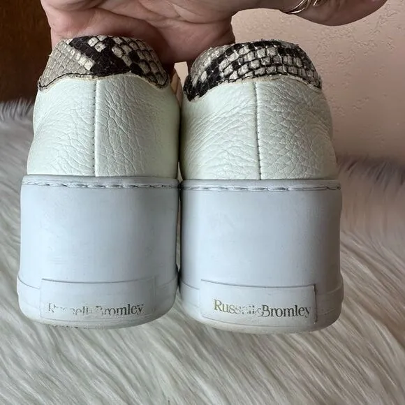 Russell &amp; Bromley Park Up FlatForm Laceless Leather Trainers Sneakers Size 39