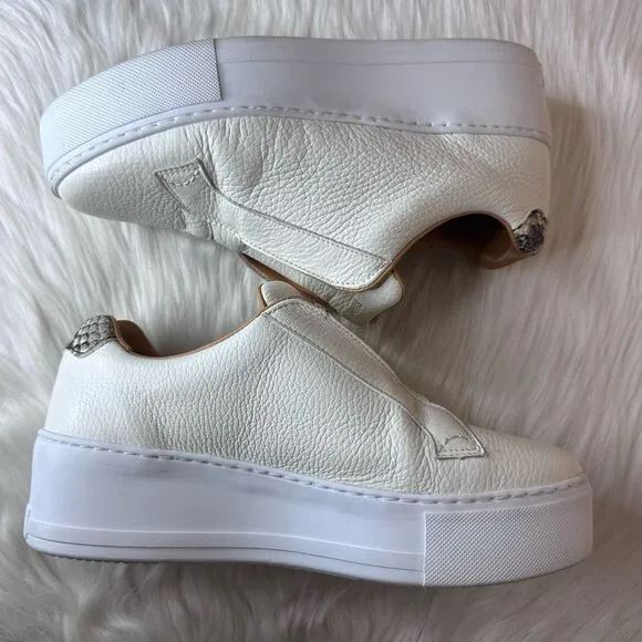 Russell &amp; Bromley Park Up FlatForm Laceless Leather Trainers Sneakers Size 39
