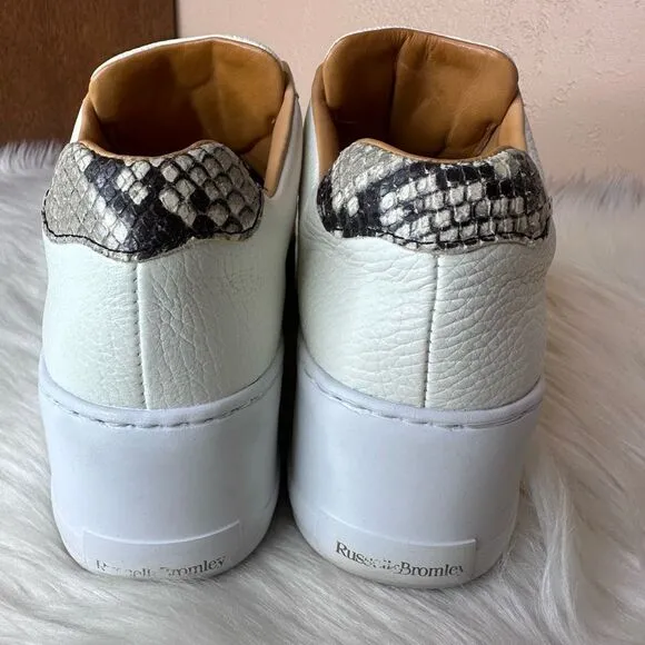 Russell &amp; Bromley Park Up FlatForm Laceless Leather Trainers Sneakers Size 39