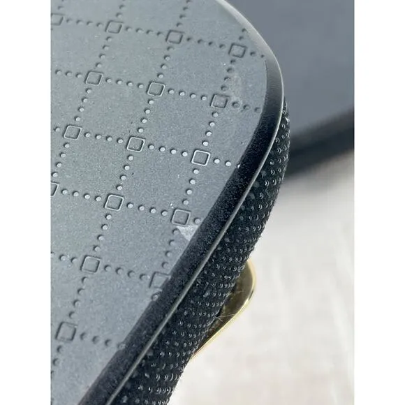 Russell Bromley Black Suede Buckle Ballet Flats Made in Italy EU41 US10 Italy