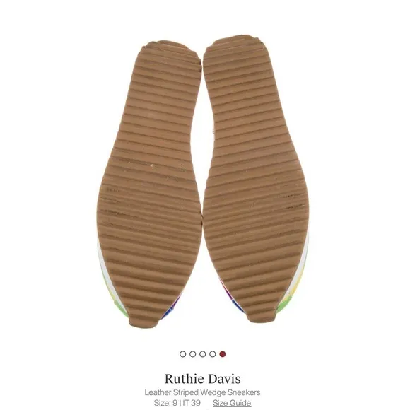 RUTHIE DAVIS RAINBOW &quot;PRIDE&quot; PLATFORM SNEAKERS, RARE FIND!